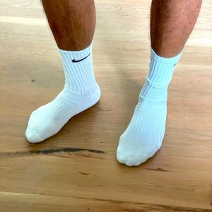 White Nike crew socks
